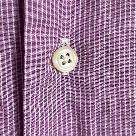 Men’s Lauren Ralph Lauren Long Sleeve Bottom Down Shirt Stripes Size 15.5 34/35 - Picture 3 of 10